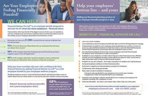 FAOnCall Employer HR Brochure- 25 Pack